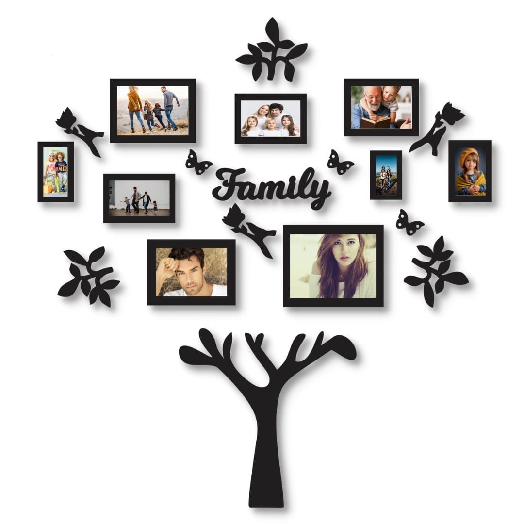 3d Wall Art Family Tree | Wooden Family Tree Photo Wall Decoration